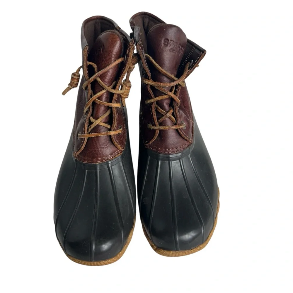 Sperry Top Sider Saltwater Duck Boots Women’s 7M  Brown Rain Snow Boot STS91176